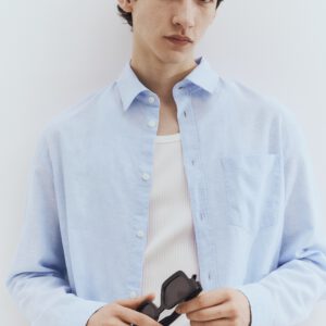 Regular Fit Linen-blend shirt