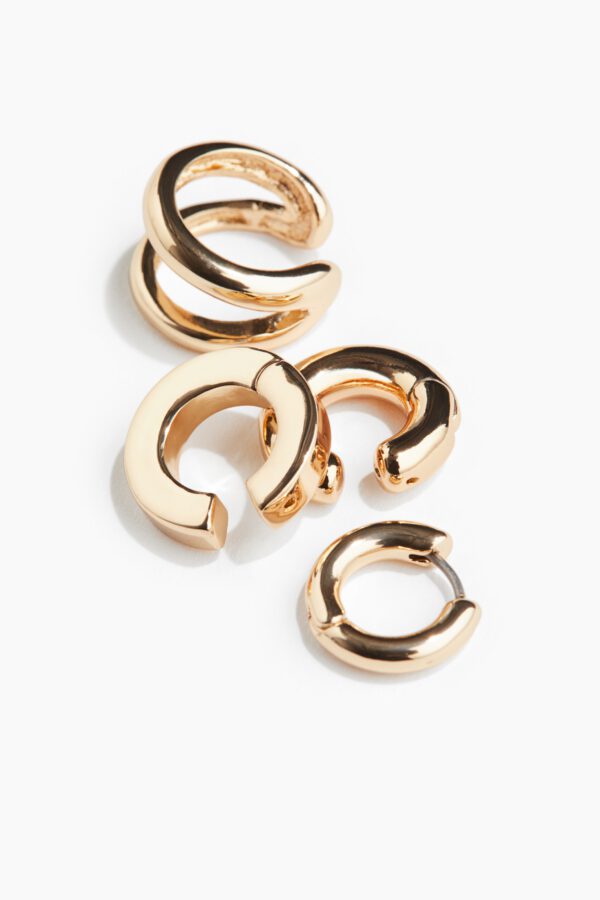 4-pack ear cuffs and earring