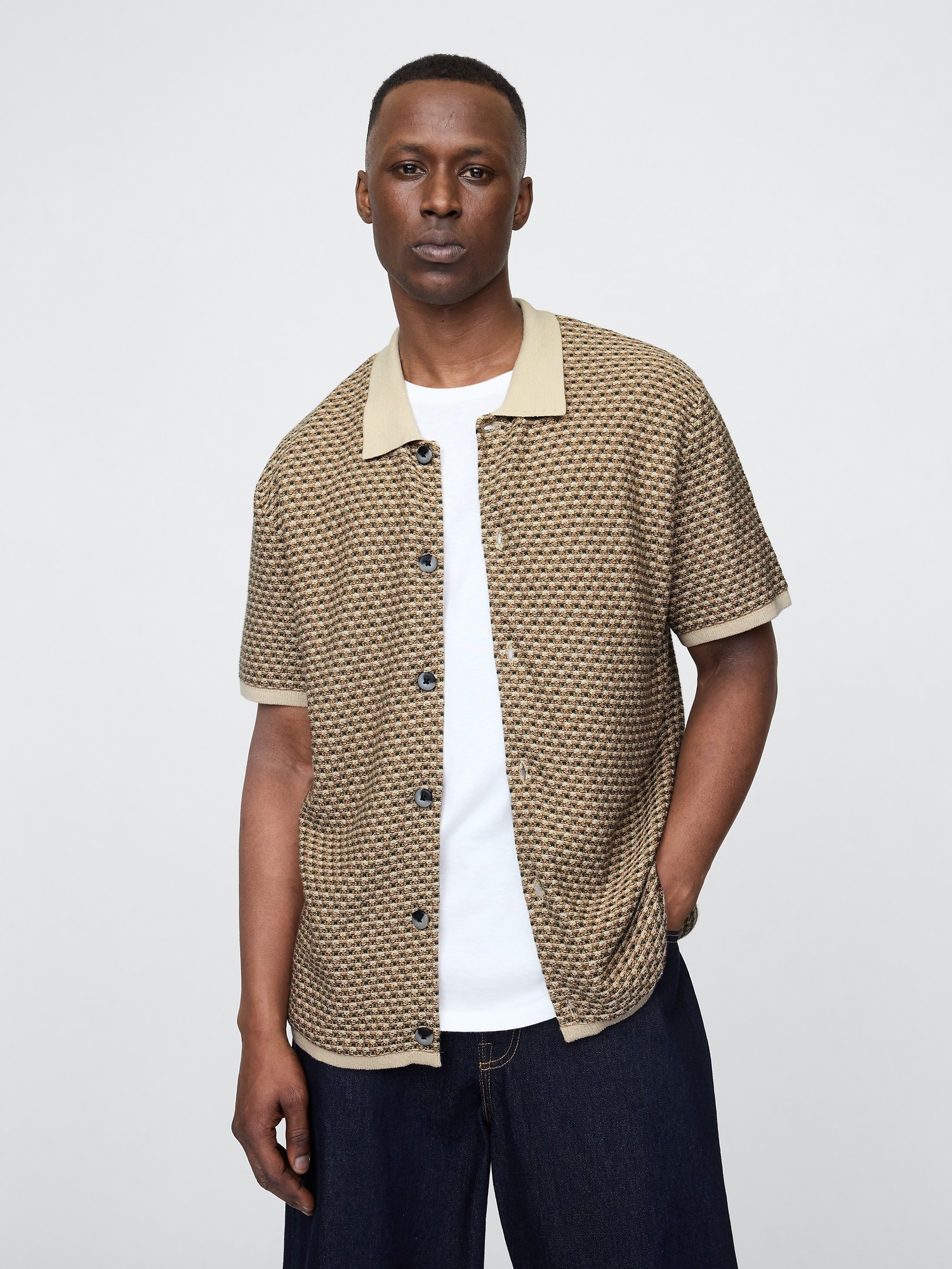 Crochet Sweater Shirt