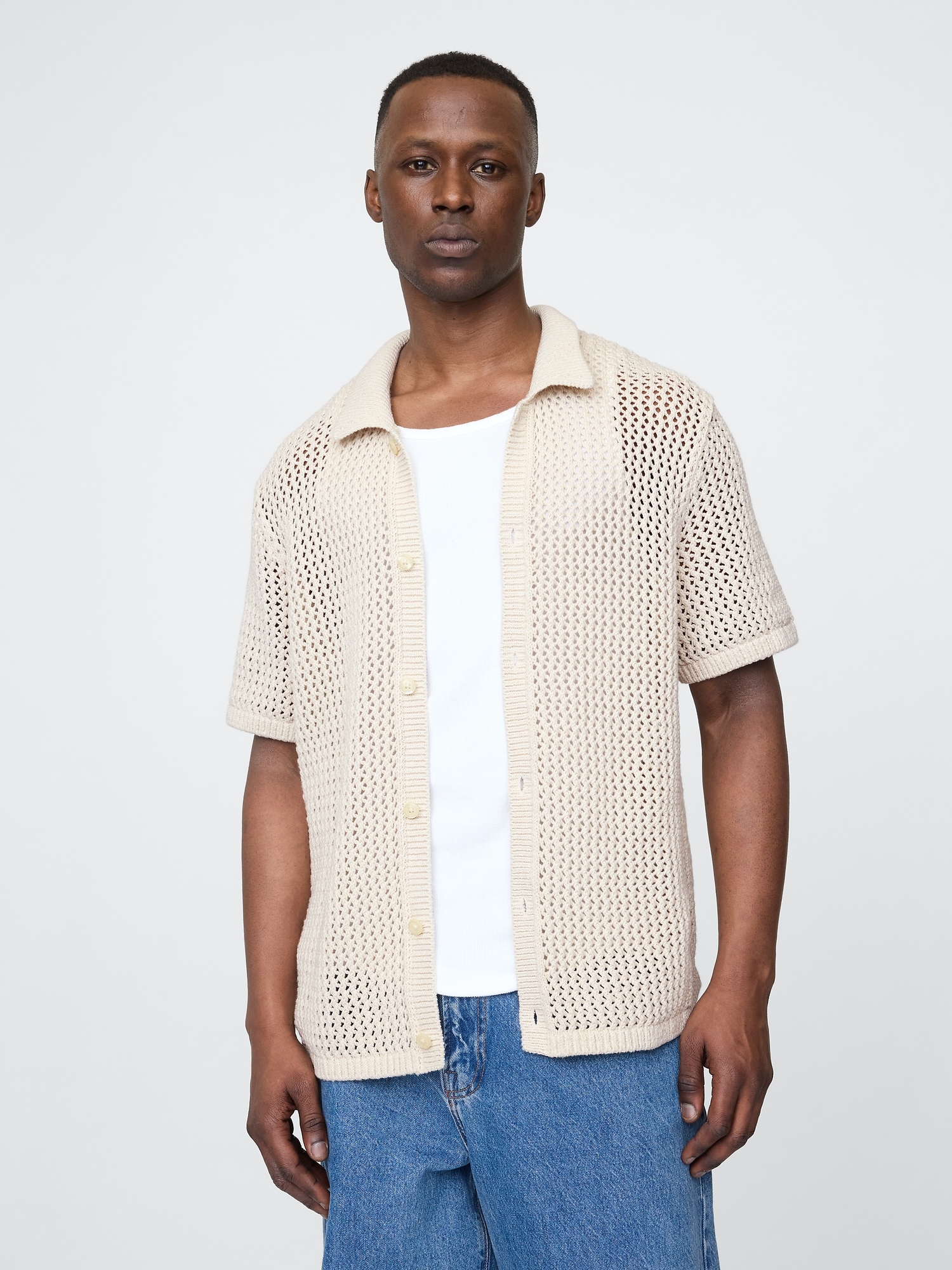 Mesh Sweater Shirt