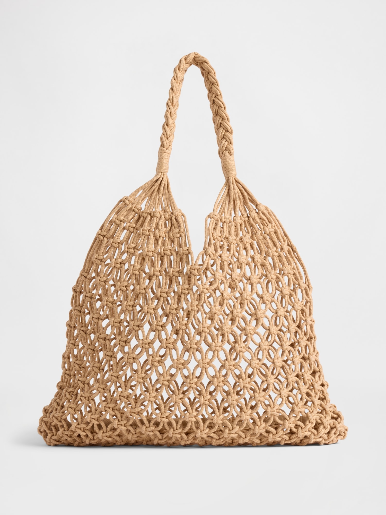 Open-Weave Straw Tote Bag